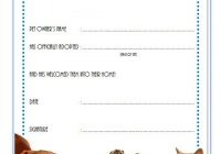 Pet Adoption Certificate Template 1