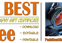 Photography Session Gift Certificate FREE Printable by Paddle