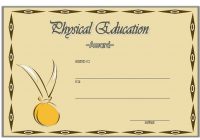 Physical Education Certificate Template 4