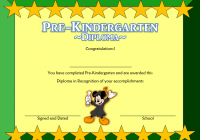 Pre-Kindergarten Diploma Certificate 1