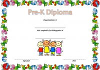 Pre-Kindergarten Diploma Certificate 2