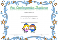 Pre-Kindergarten Diploma Certificate 3