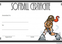 Printable Softball Certificate 1