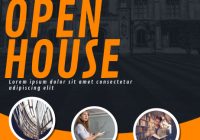 Professional Open House School Flyer Template Design Free (2nd Best Option)