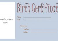 Puppy Birth Certificate Template with Simple Design