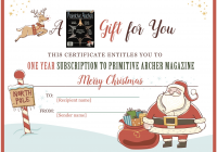 Santa Gift Certificate Template Free Download (4th Main Design)