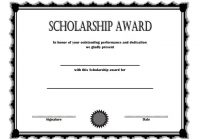 Scholarship Award Certificate Template 6