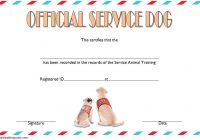 Service Dog Certificate Template 2