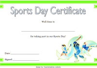 Sports Day Certificate Template 3