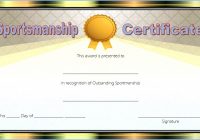 Sportsmanship Certificate Template 10