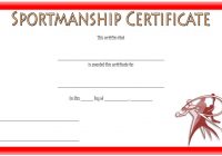 Sportsmanship Certificate Template 9