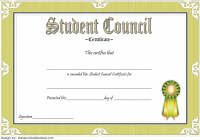 Student Council Certificate Template 6