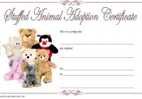 Stuffed Animal Adoption Certificate Template 3
