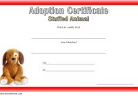 Stuffed Animal Adoption Certificate Template 5
