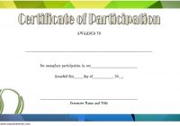 Tennis Participation Certificate Template 1
