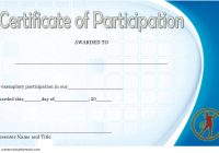 Tennis Participation Certificate Template 3