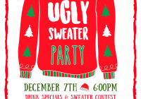 Ugly Christmas Sweater Party Flyer Template Free (2nd Fantastic Design)
