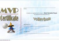 Volleyball Award Certificate Template Free 3