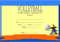Volleyball Tournament Certificate Template 2