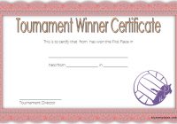 Volleyball Tournament Certificate Template 7