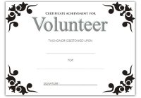 Volunteer Achievement Certificate Template 1
