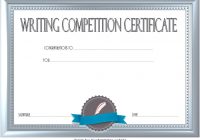 Writing Competition Certificate Template 2